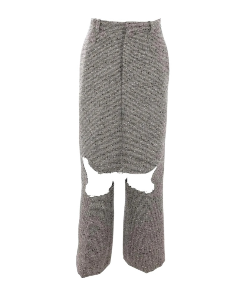 Niccolò Pasqualetti Gonna Pantalone Eolico In Tweed Melange