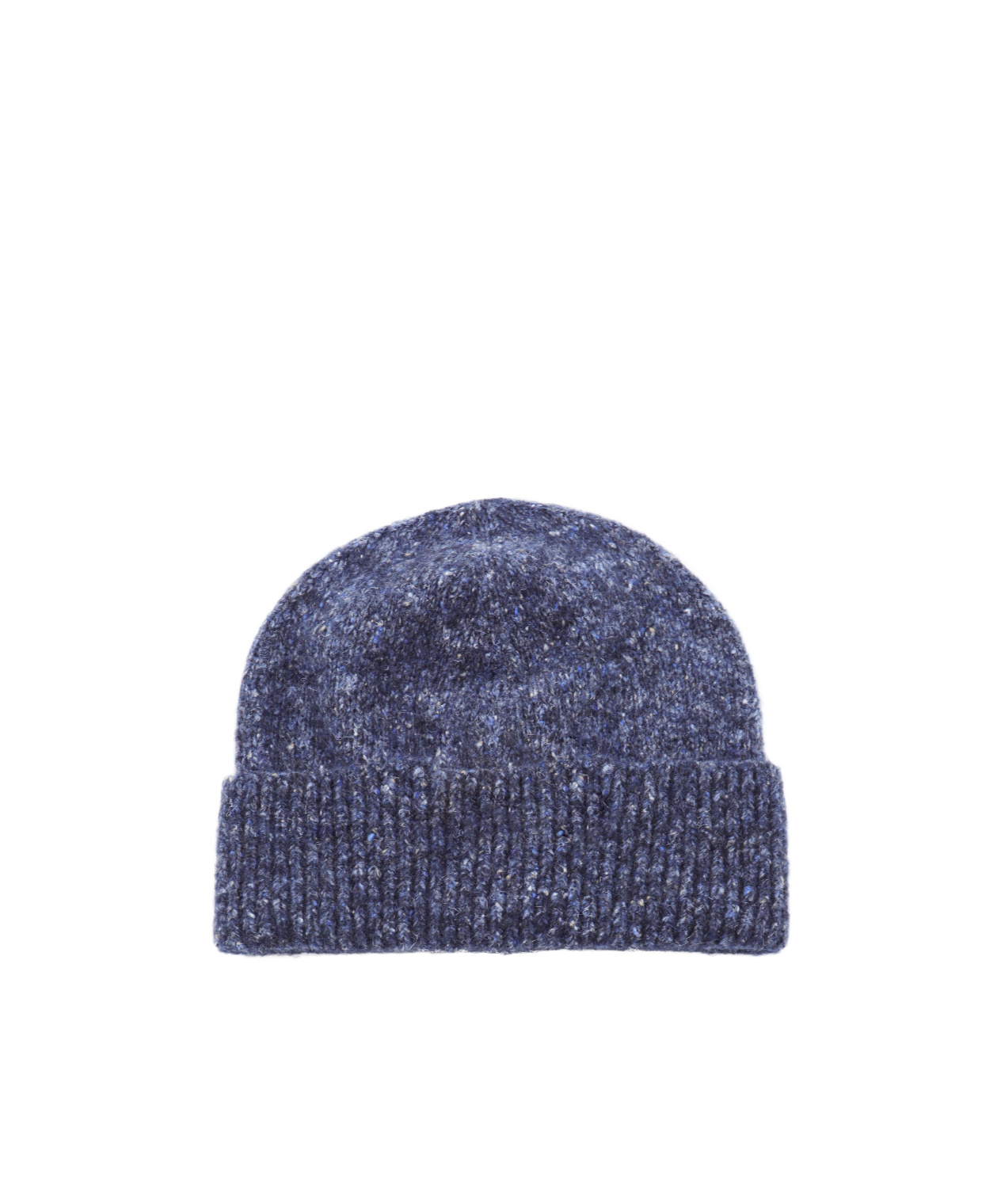 Brunello Cucinelli Speckled Wool Beanie In Blue