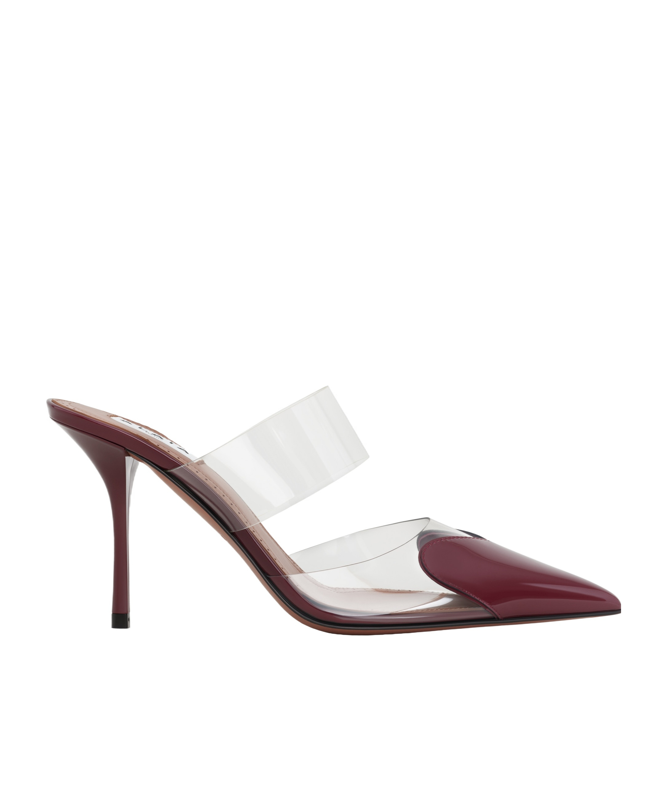Alaïa Le Cåur Patent Leather Mules In Multicolor