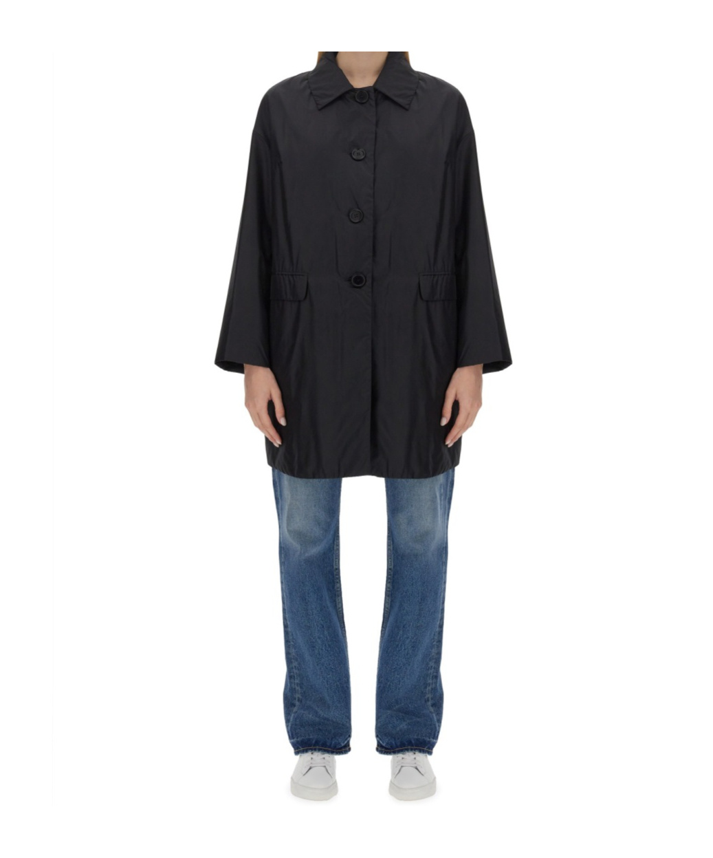 ASPESI BUTTONED-UP GABARDINE COAT