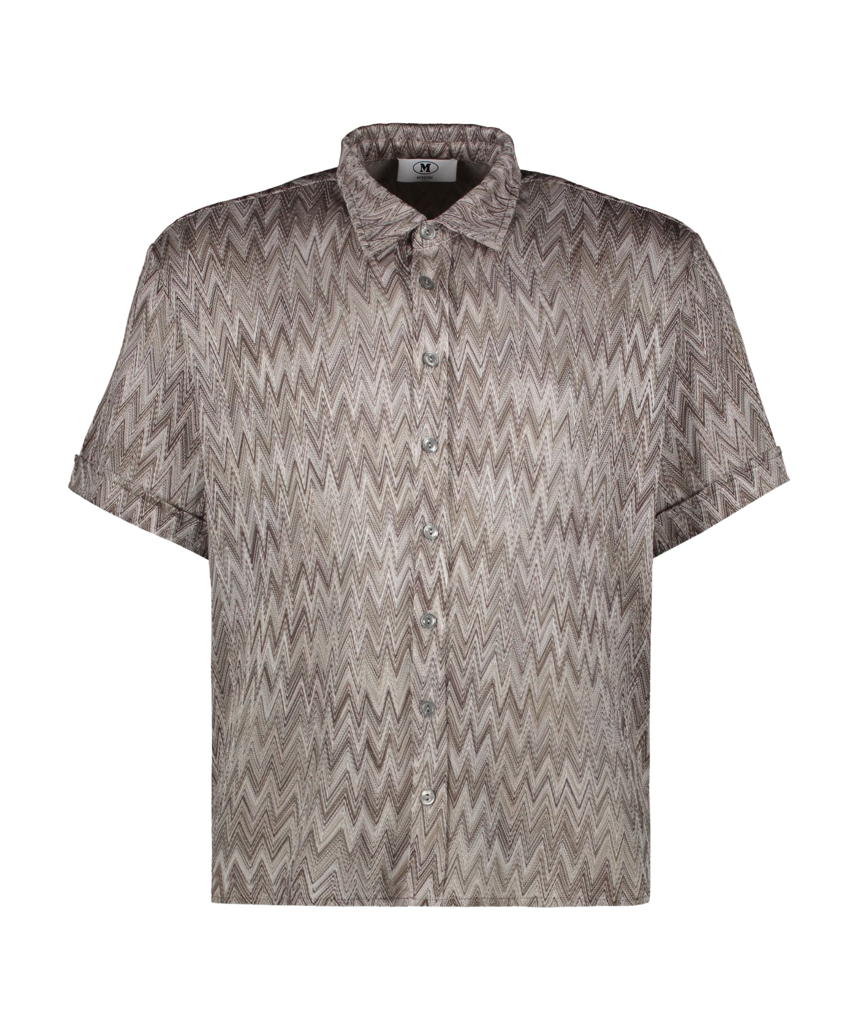 M Missoni Short-sleeved Shirt In Gray