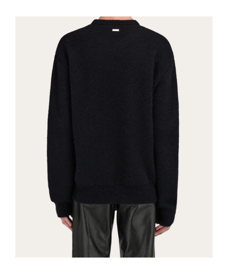 Ferragamo Crew Neck Sweater With Trinidad Print In White