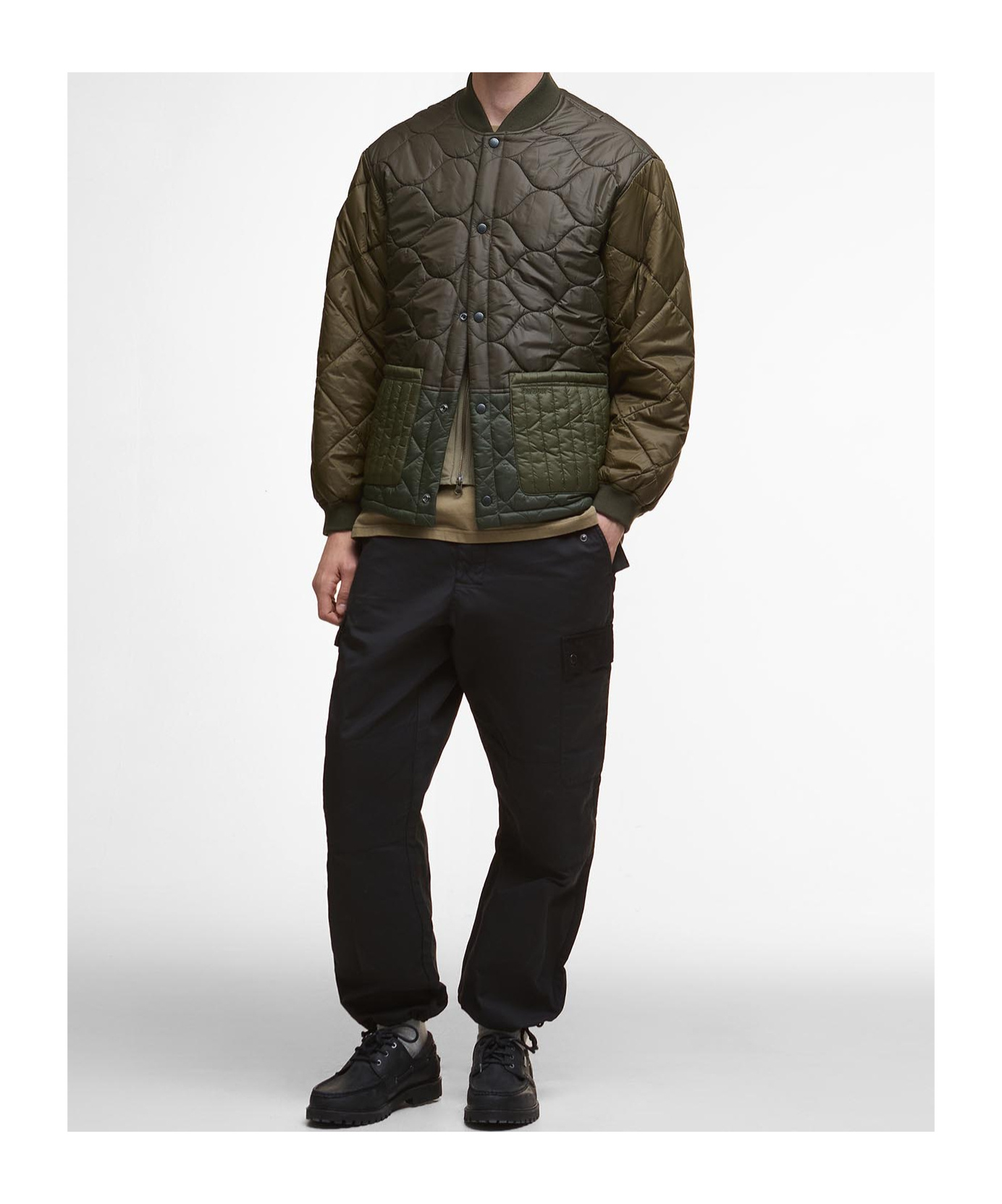 Barbour Liddesdale Quilted Bomber Jacket In Brown