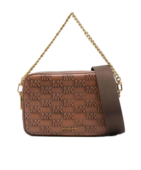 Michael Kors Monogram-pattern Crossbody Bag In Brown