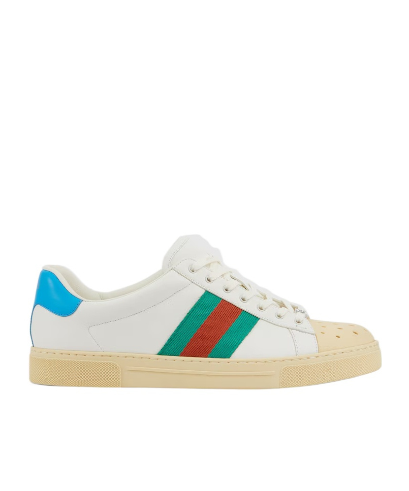 Gucci Ace Sneaker With Web In White