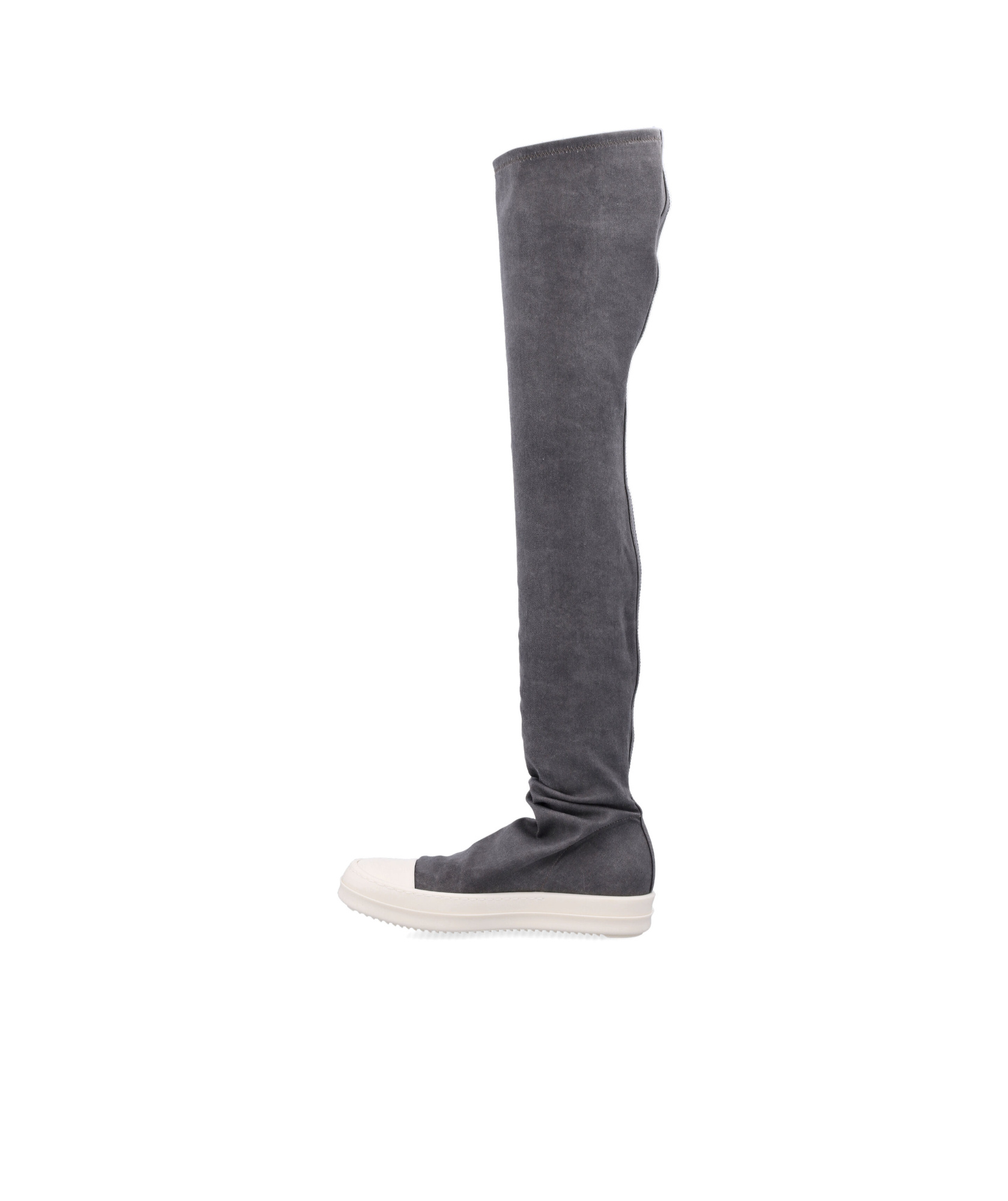 Rick Owens Drkshdw Over-the-knee Sock Sneakers With Contrast Toe Cap In Gray