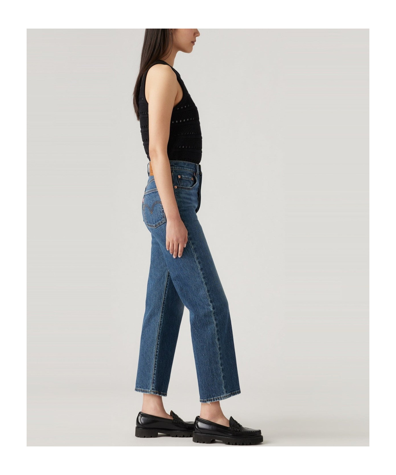 Levi's Straight Nine-quarter Jeans In Blue