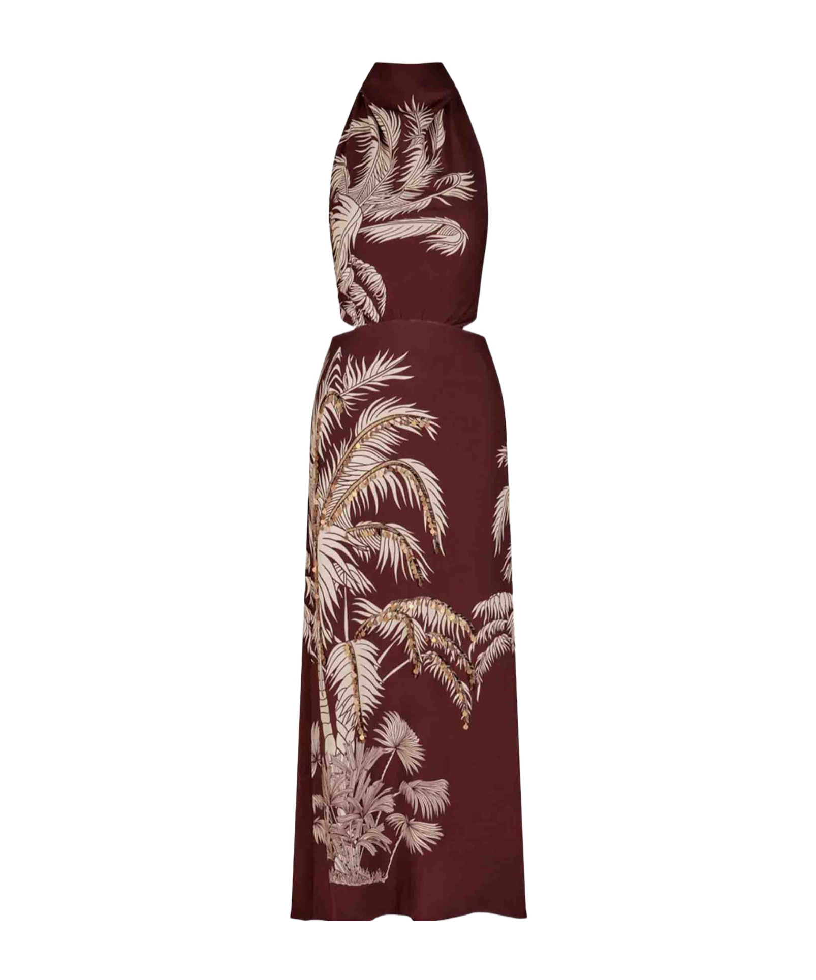 Johanna Ortiz Sleeveless Dress In Burgundy