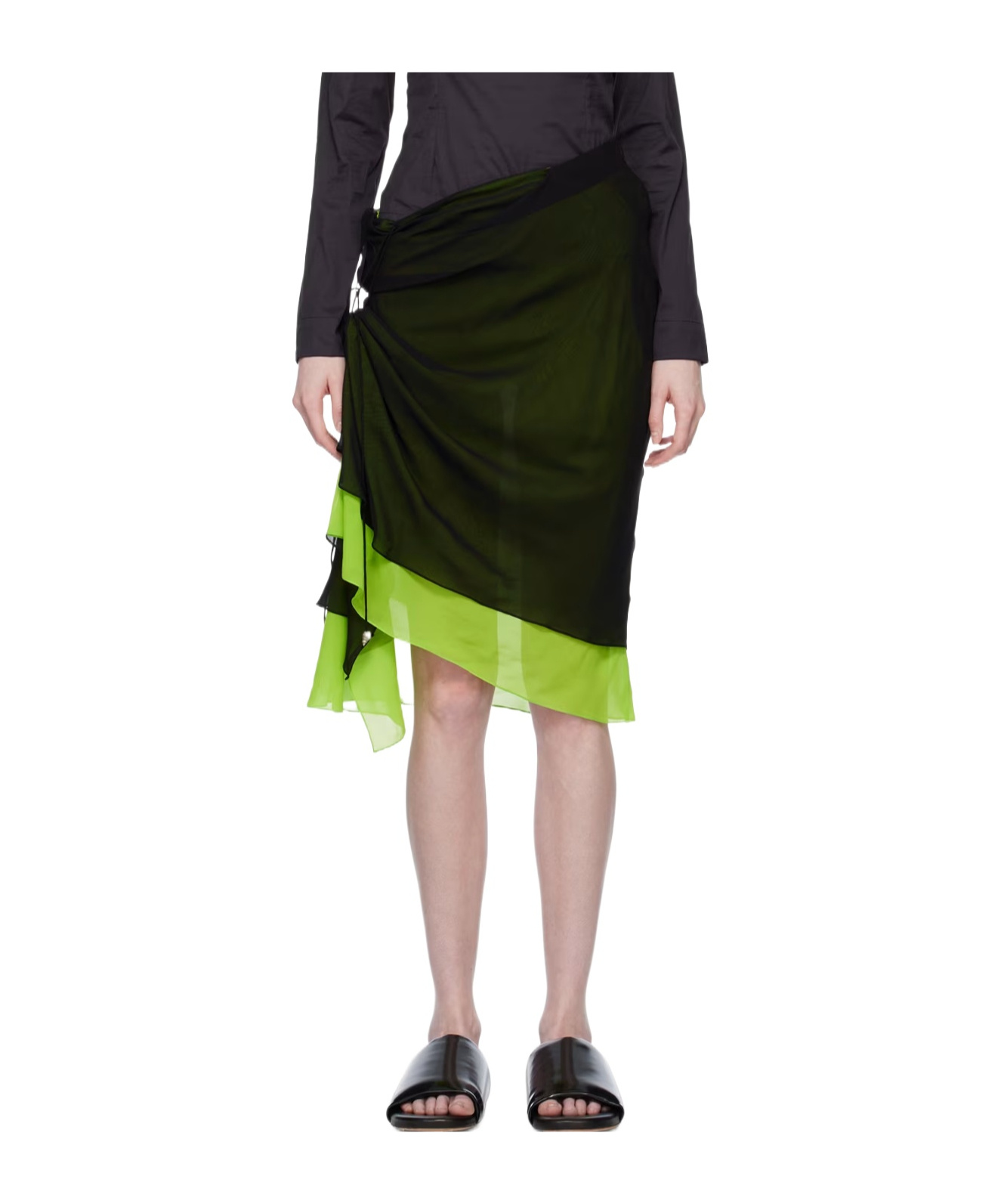 Kiko Kostadinov Midi Skirt In Black