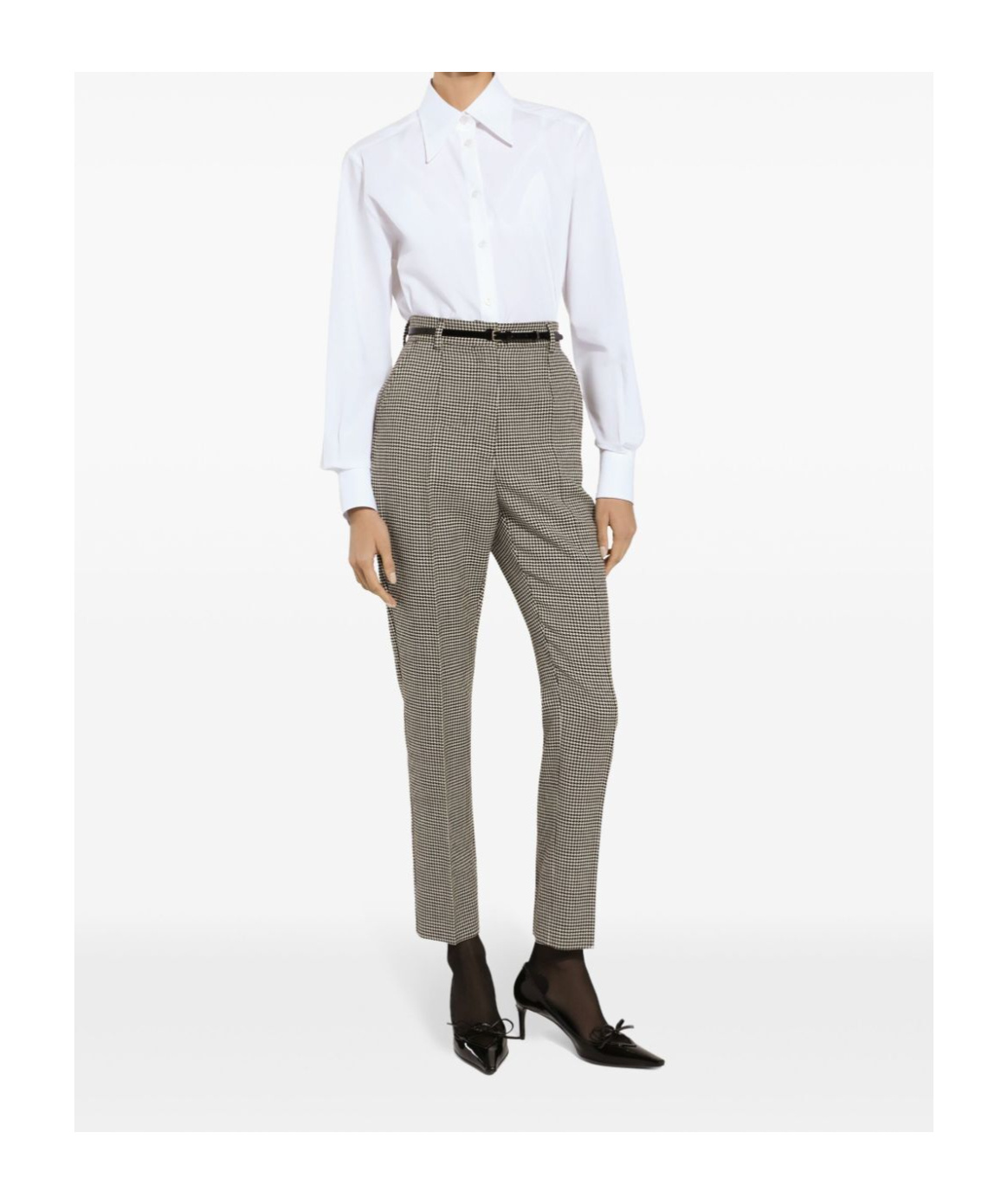 Dolce & Gabbana Waistband Loop Casual Pants In Gray