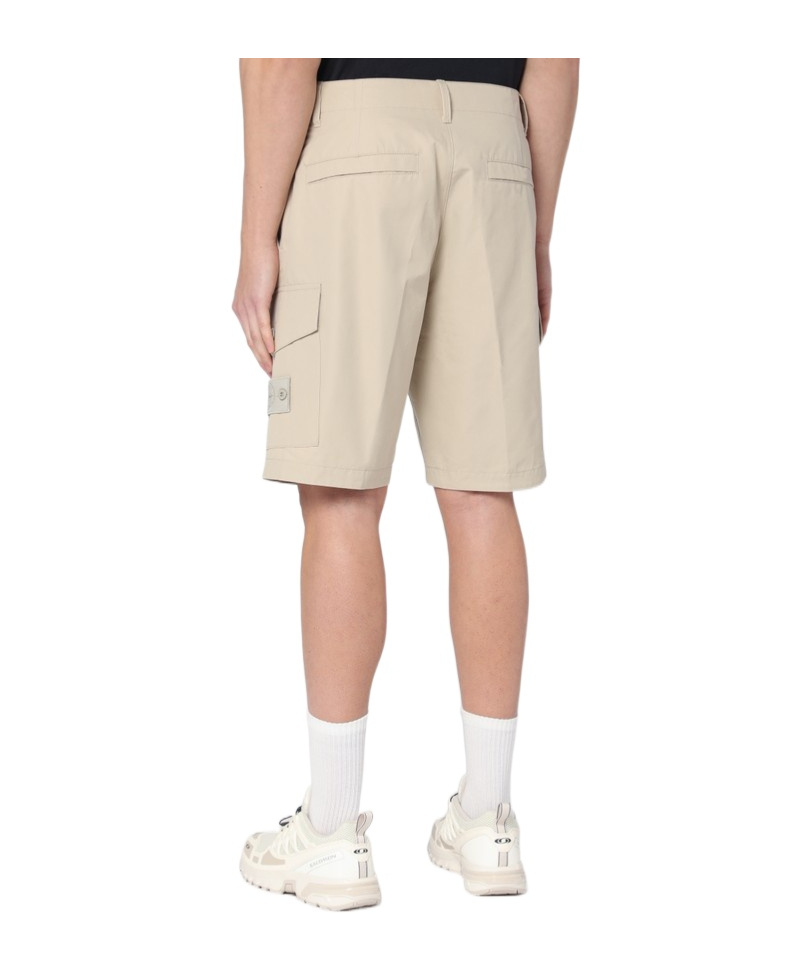Stone Island Bermuda Ghost Beige In Cotton In Nude