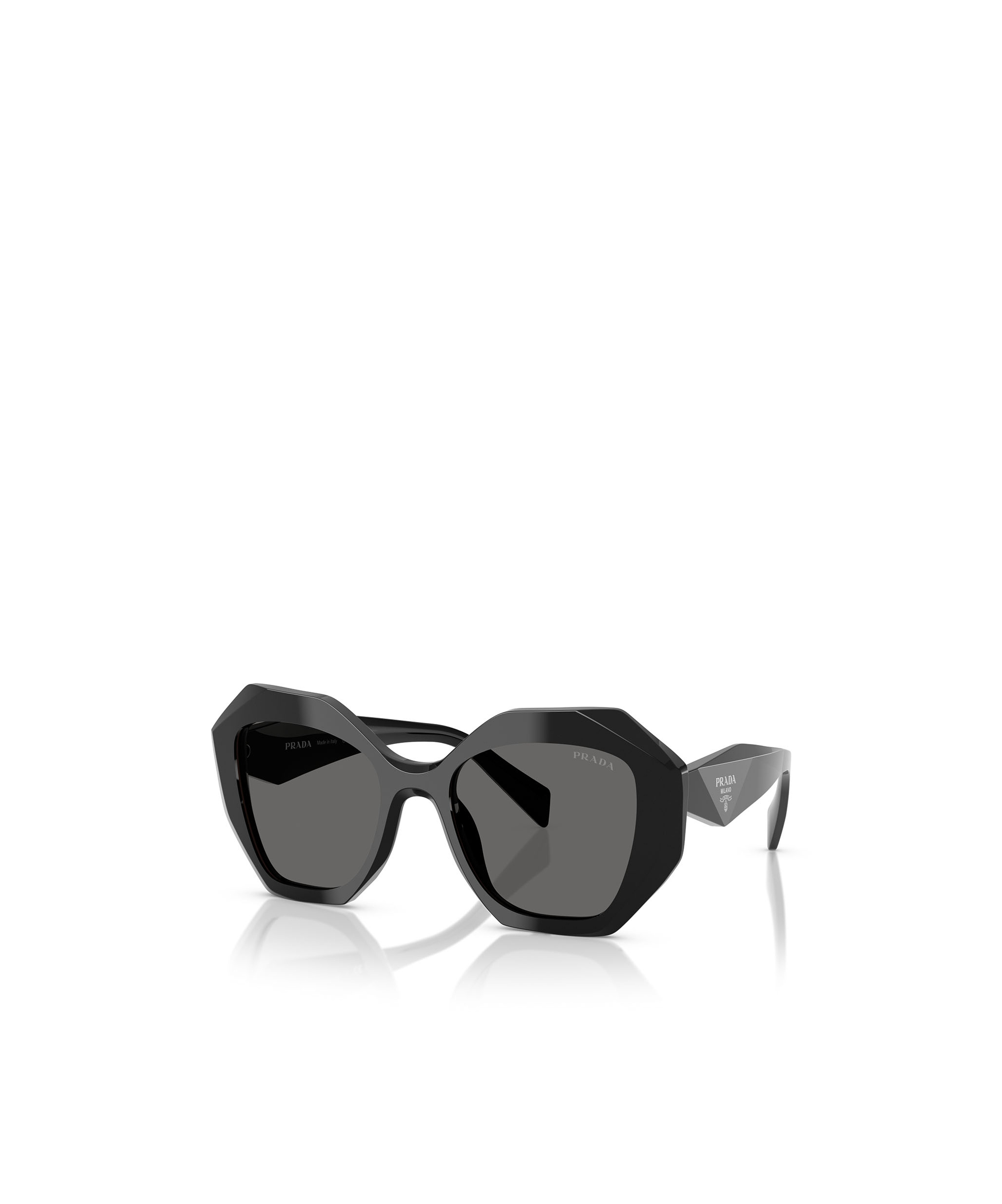 Prada Eyewear Butterfly Frame Sunglasses In Black