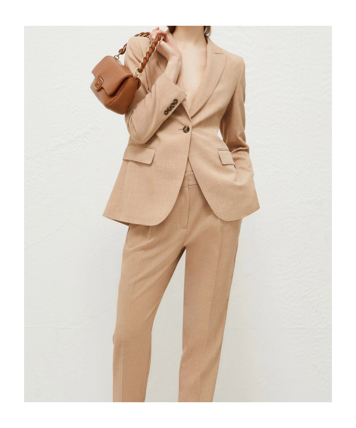 Marella Banfy Blazer In Light Brown In Nude