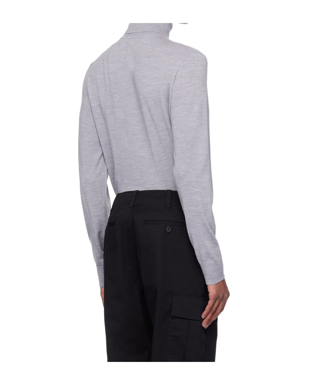 Theory Gray Merino Wool Turtleneck In Gray