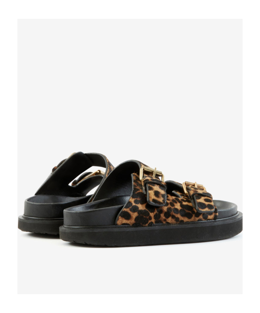 Isabel Marant Ladies Leopard Lennya Flat Sandals In Multi