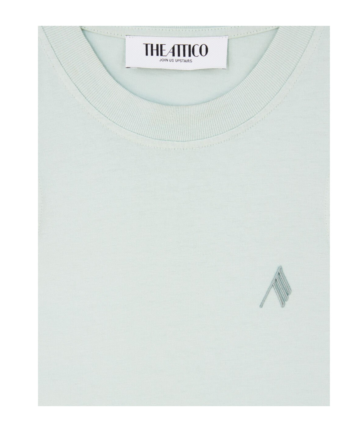 Attico Reese Mint-colored Cotton Jersey Tank Top In White
