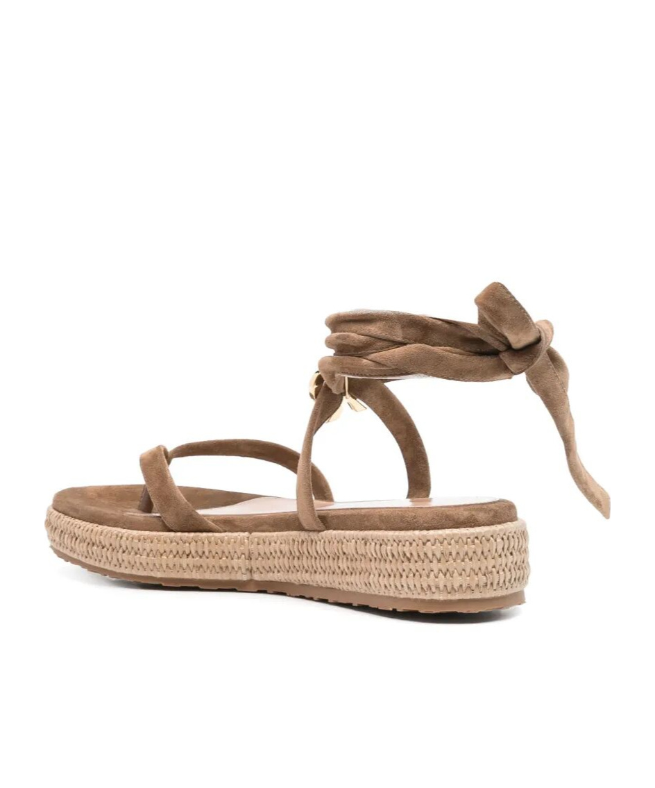 Gianvito Rossi Suede Espadrilles In Brown