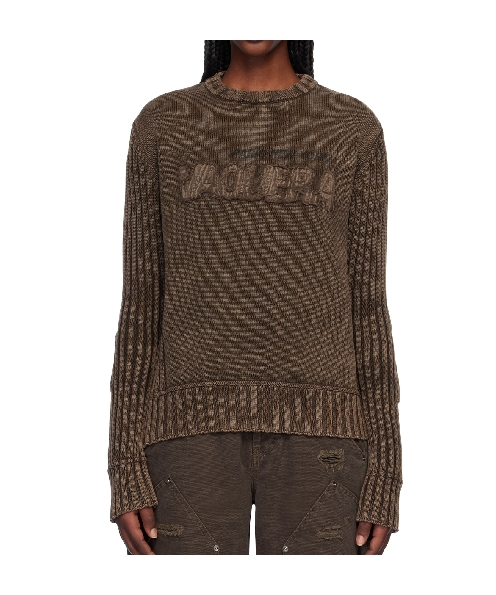 Vaquera Rib Knit Sweater In Green