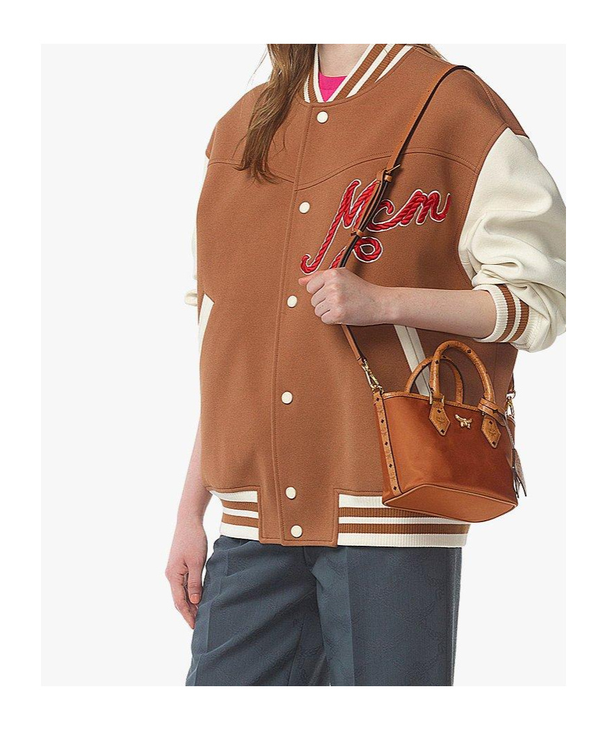 Mcm Aren Shoulder Bag In Brown