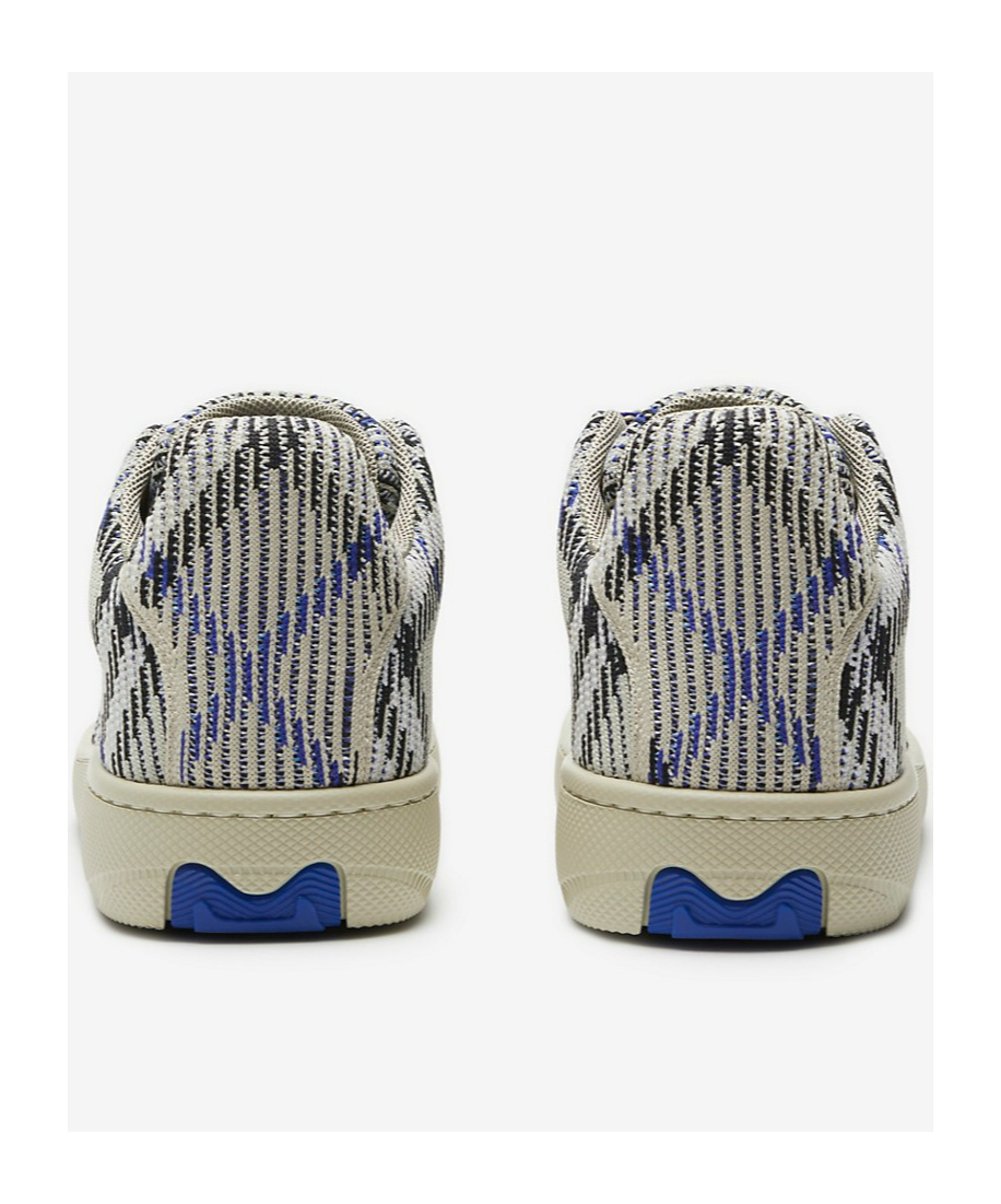 Burberry Box Checked Knitted Sneakers In Multicolor