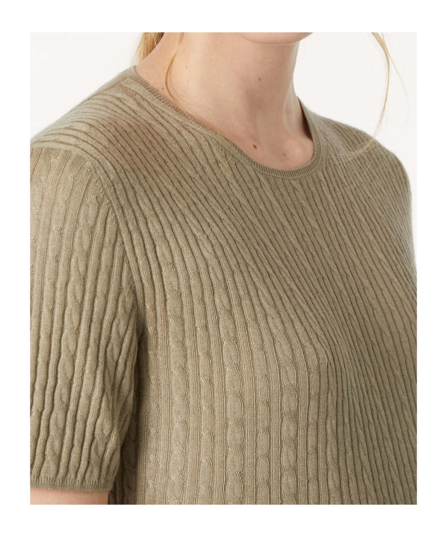 Loro Piana Rimella Cable-knit Crewneck Sweater In Artemisia Tarragon