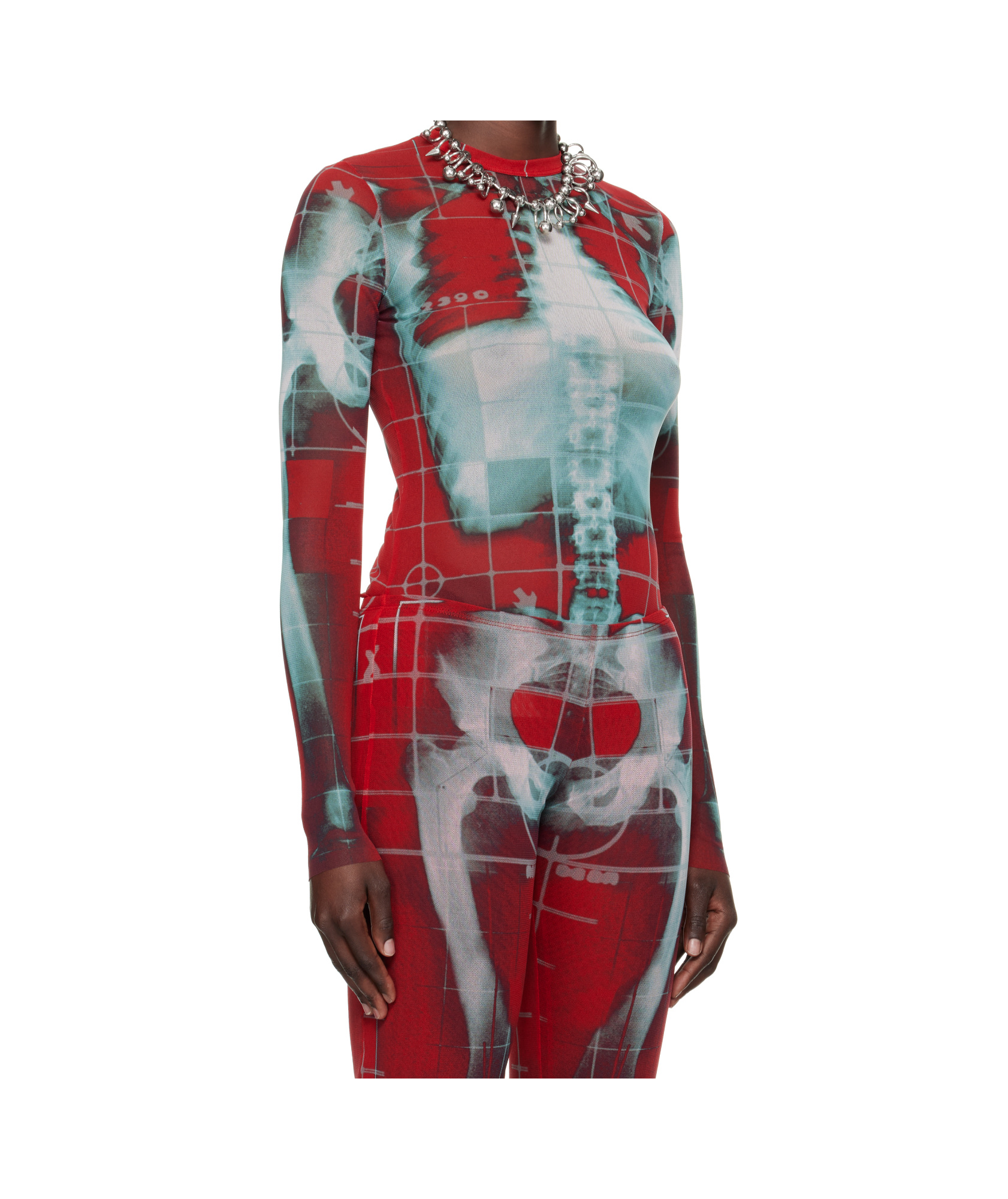 Shop Jean Paul Gaultier Long-sleeved T-shirt In Red