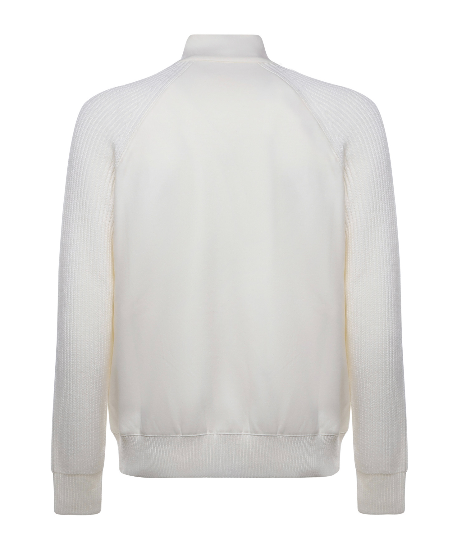 Eleventy Ribbed-panels Jacket In White