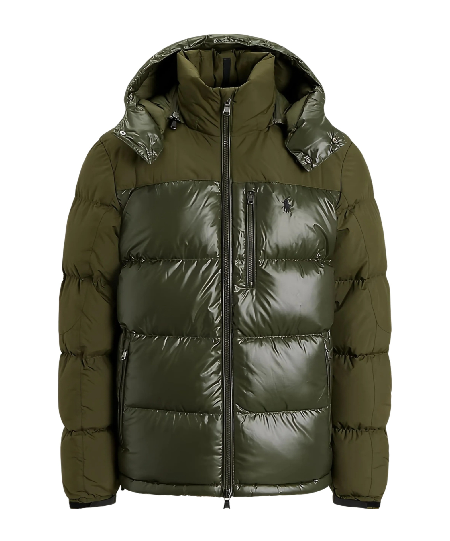 Polo Ralph Lauren Hooded Insulated Bomber Jacket In Green