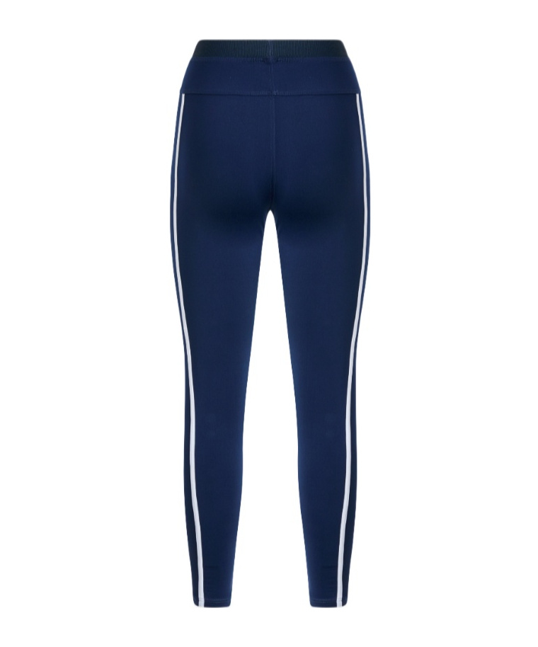 Pinko Side-stripe Leggings In Blue