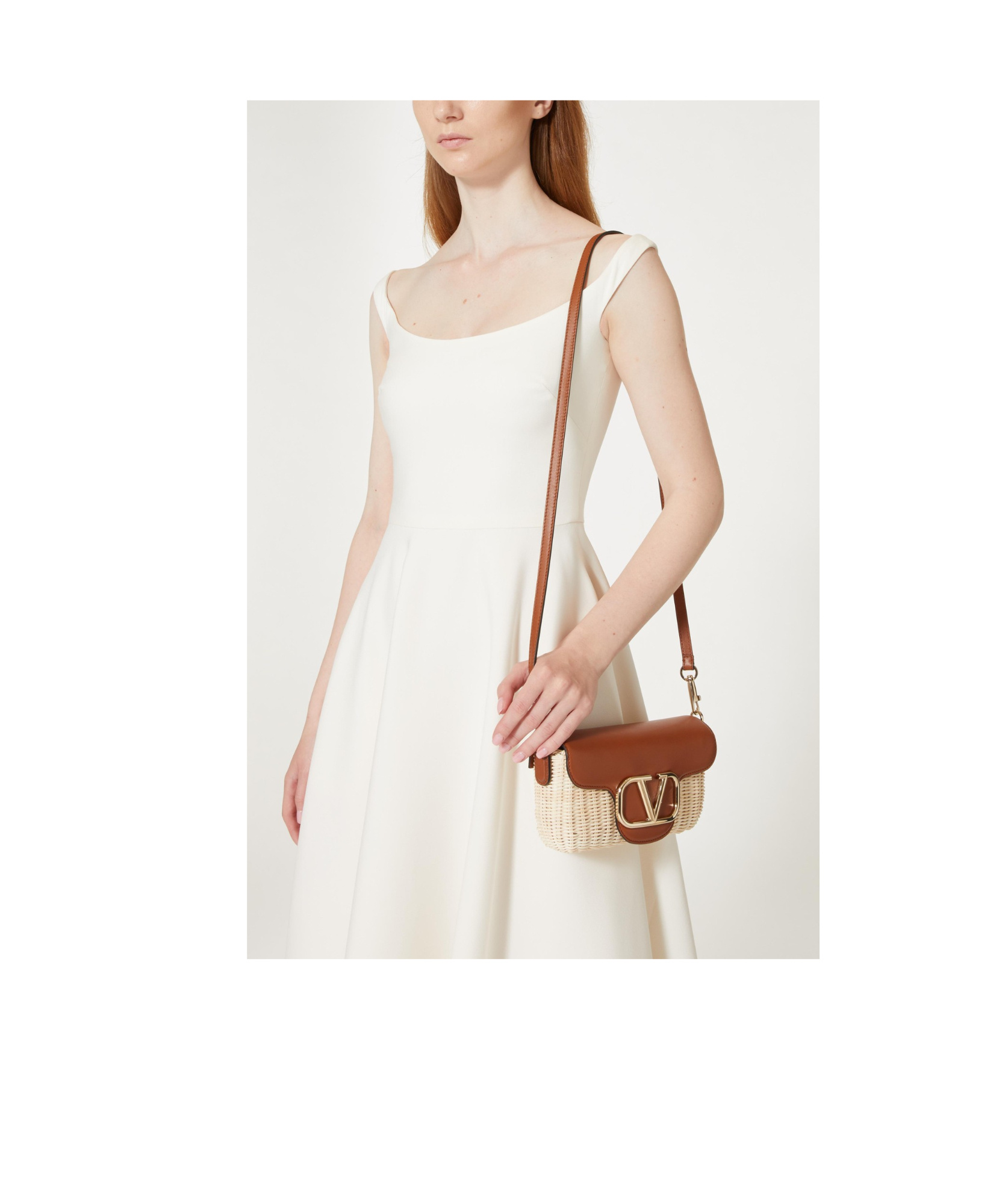 Valentino Vlogo Signature Crossbody Bag In Brown