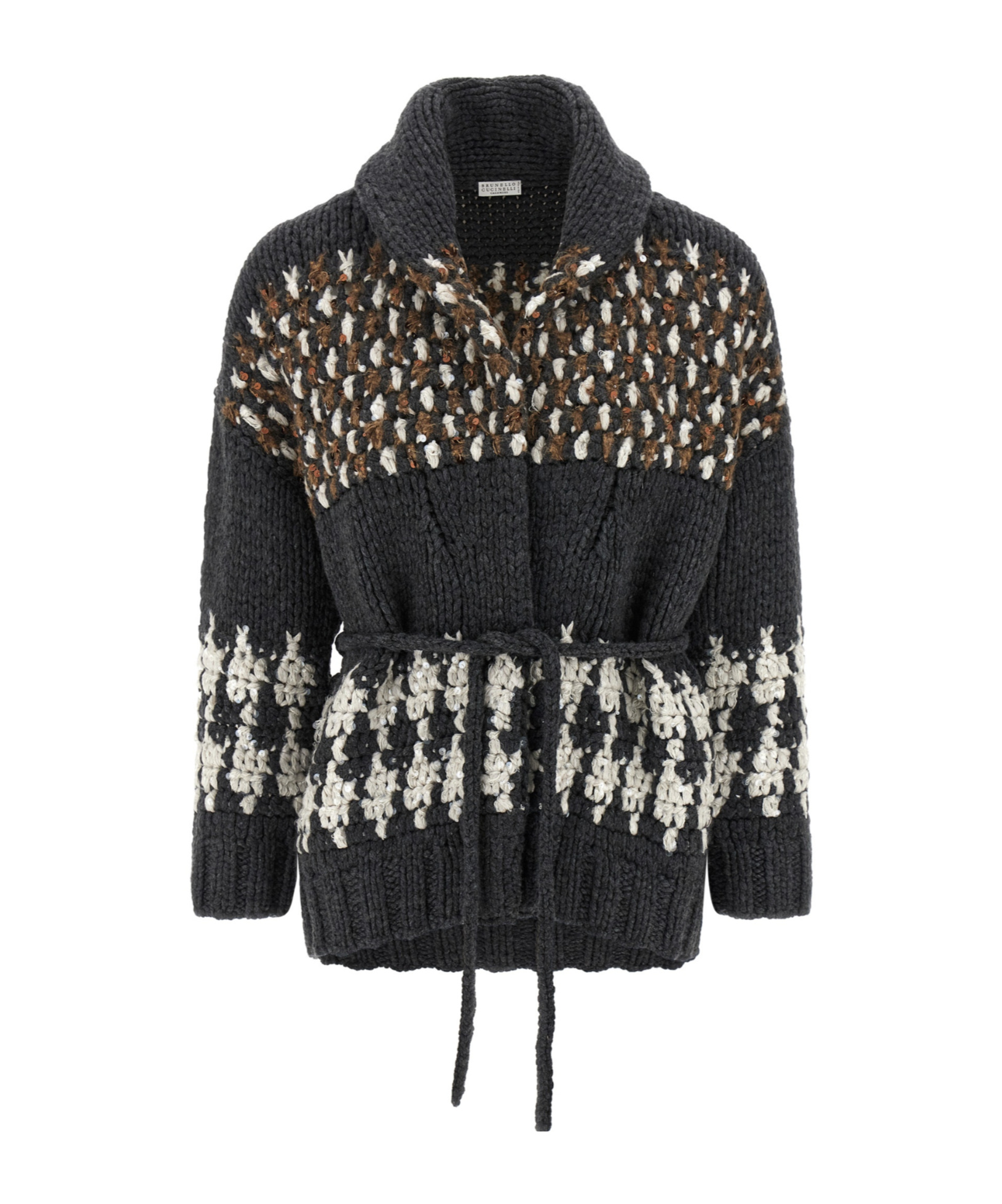 Brunello Cucinelli Knit Cardigan Sweaters And Cardigans Multicolor In Black