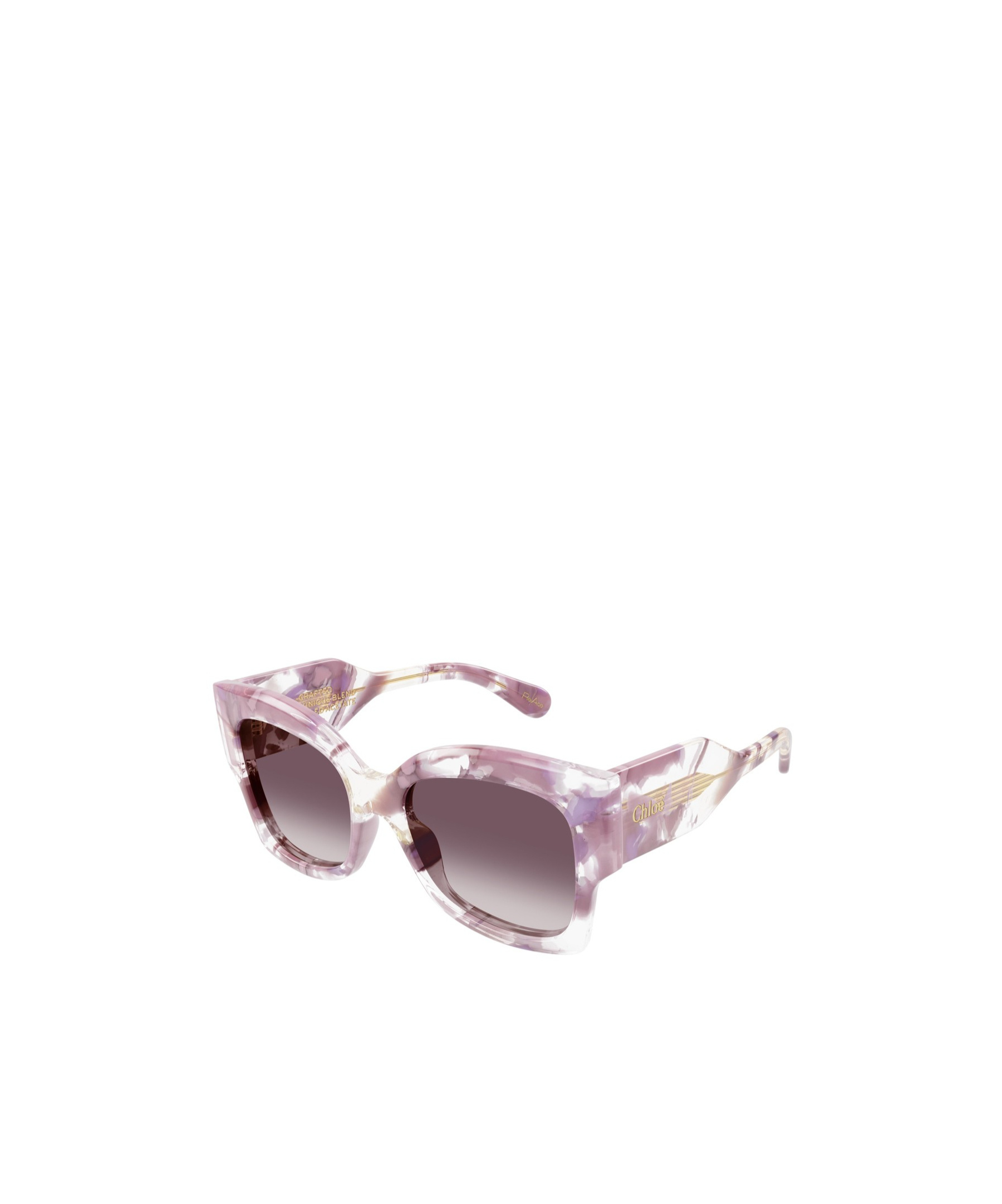 Chloé Ch0252s Linea Gayia 005 Nude Violet Sunglasses In Multicolor