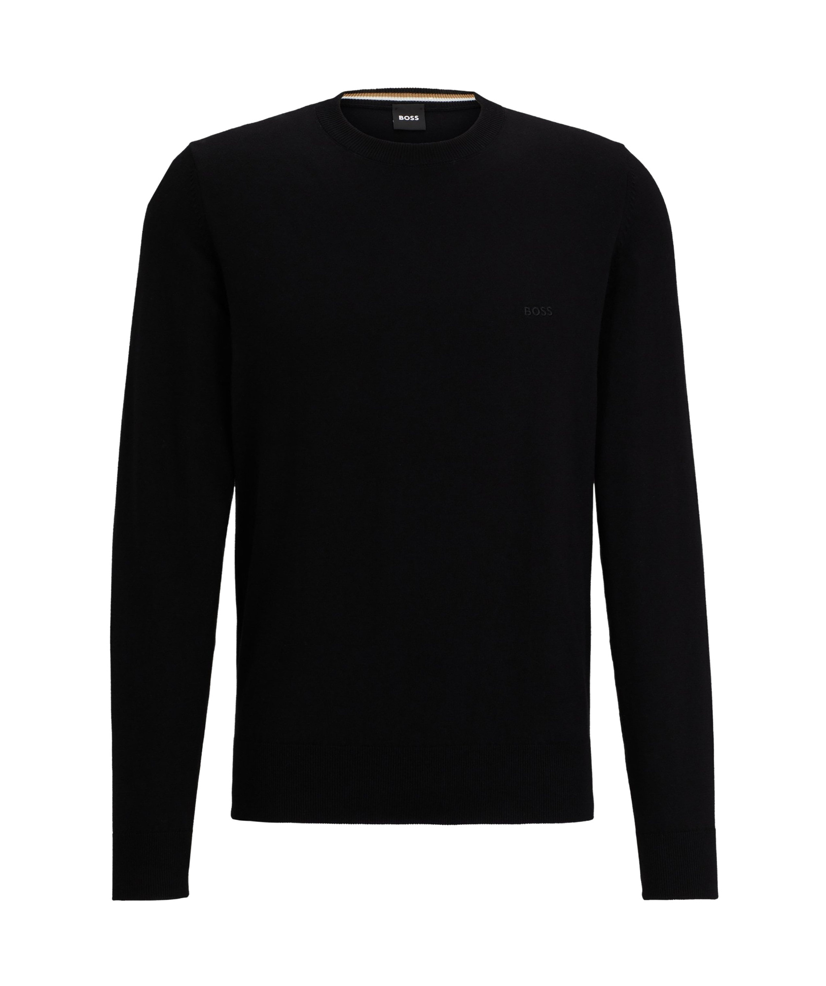 HUGO BOSS CREW-NECK COTTON JUMPER 