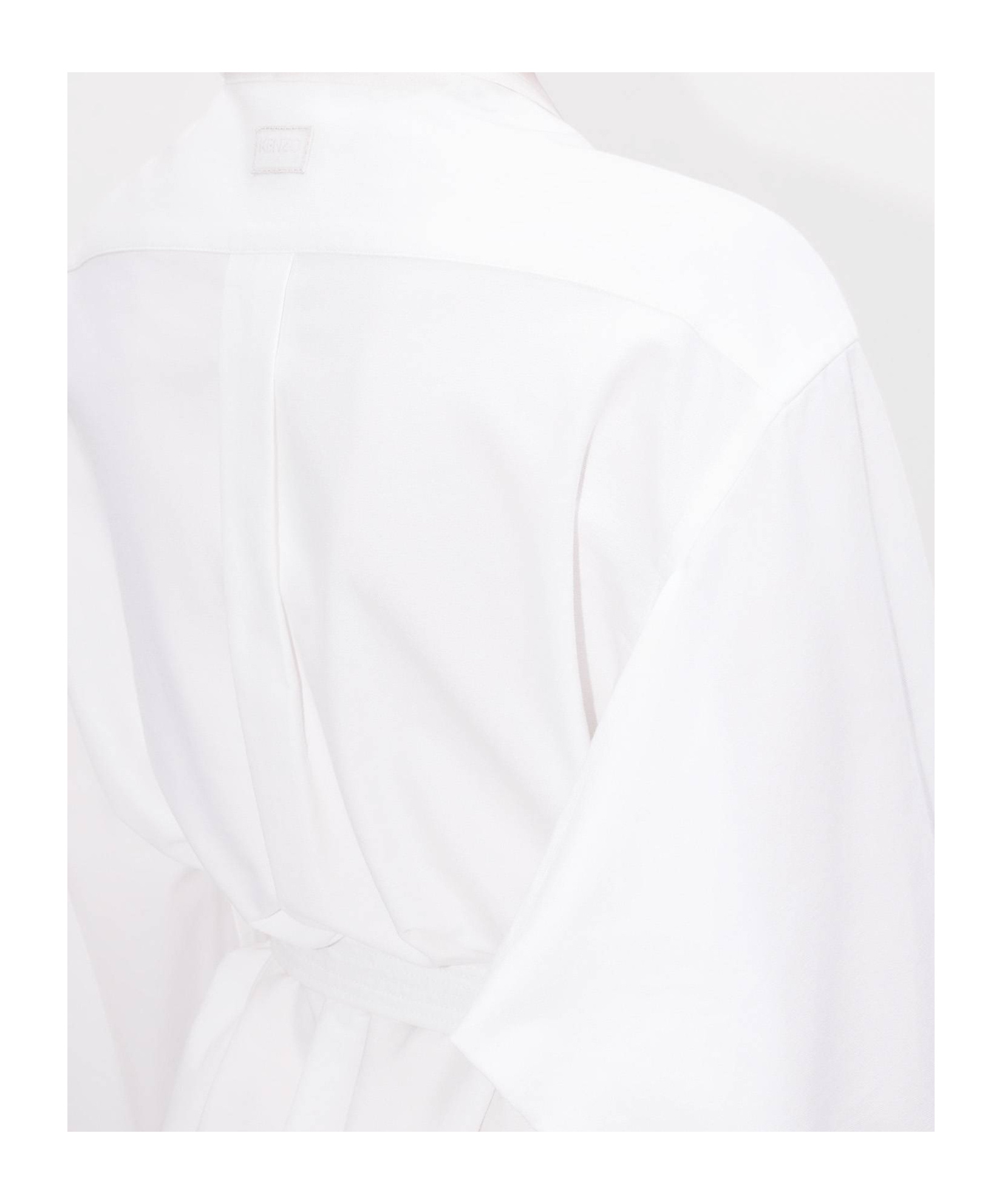 Kenzo Long-sleeved Shirt Skirt In White