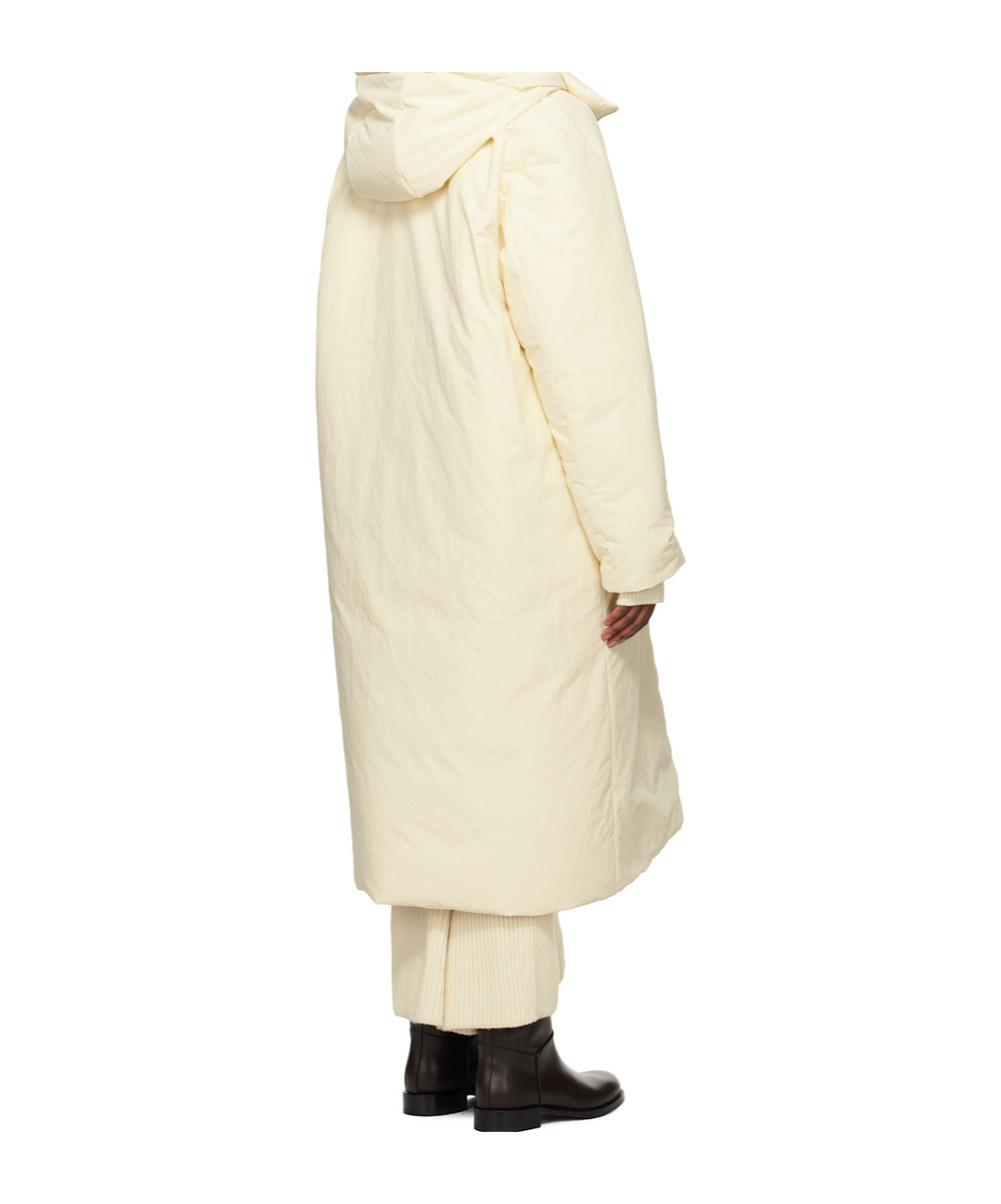 Jil Sander Off-white 156 Down Coat In Nude