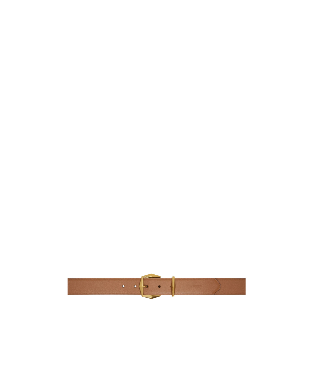 Jimmy Choo Diamond Buckle Belt In Brown