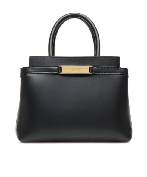 Bally Structured Leather Shoulder Bag Top Handle