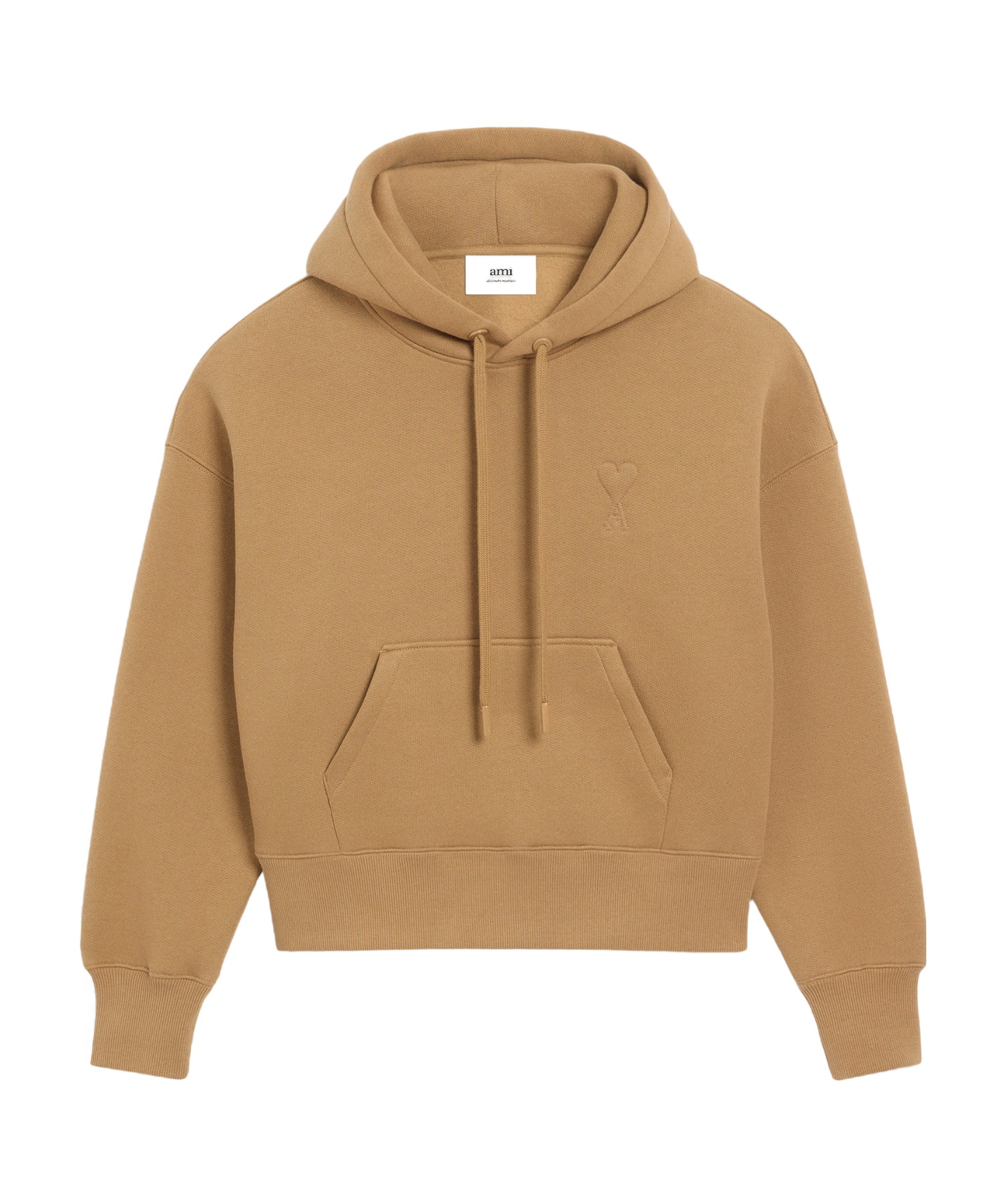 Ami Alexandre Mattiussi Brown Cotton Ami De Coeur Hoodie Brown In Brown