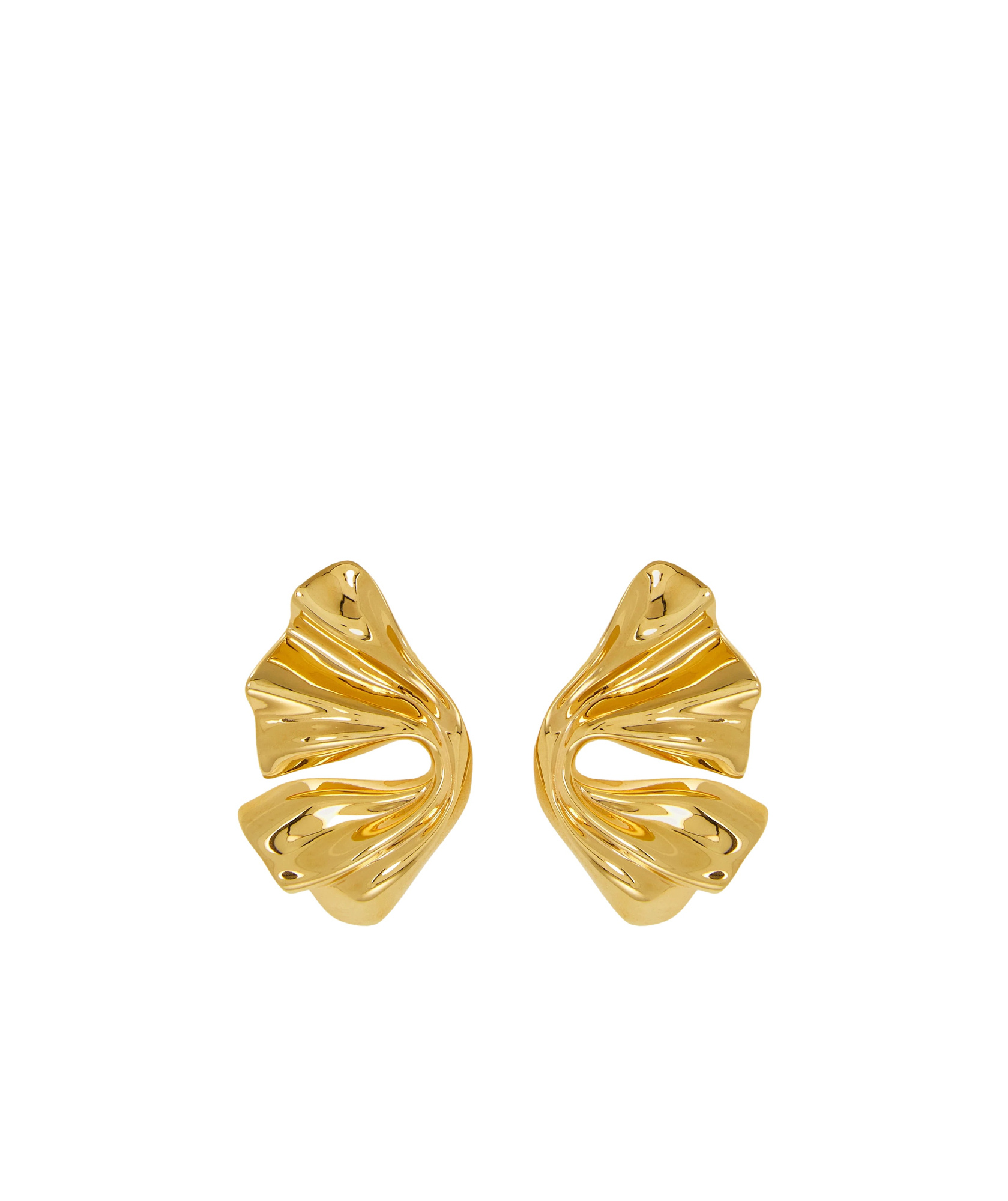 Ferragamo Logo Pendant Earrings In Yellow