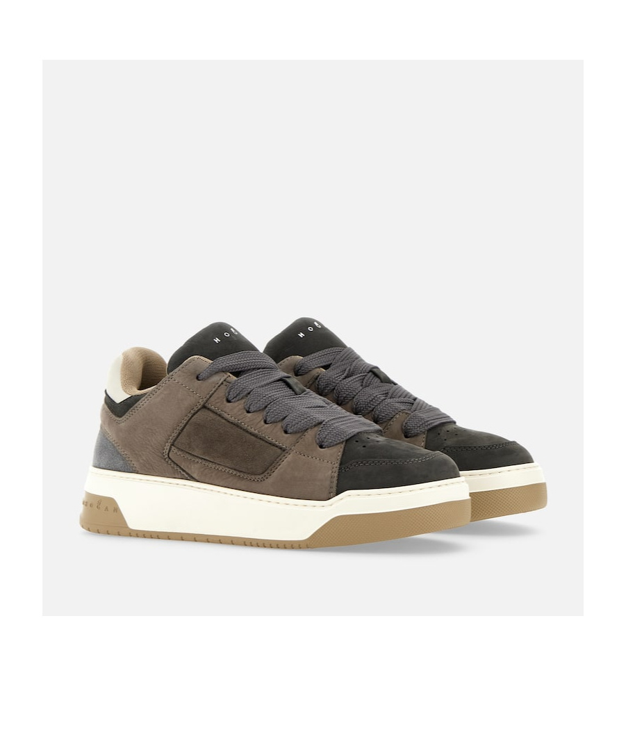 Hogan Chamallow Suede Panels Sneakers In Multicolor