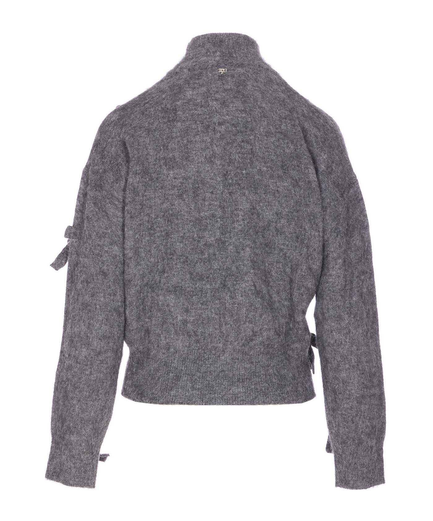 Aniye By Holly Knit Zip-up Casual Jacket In Gray