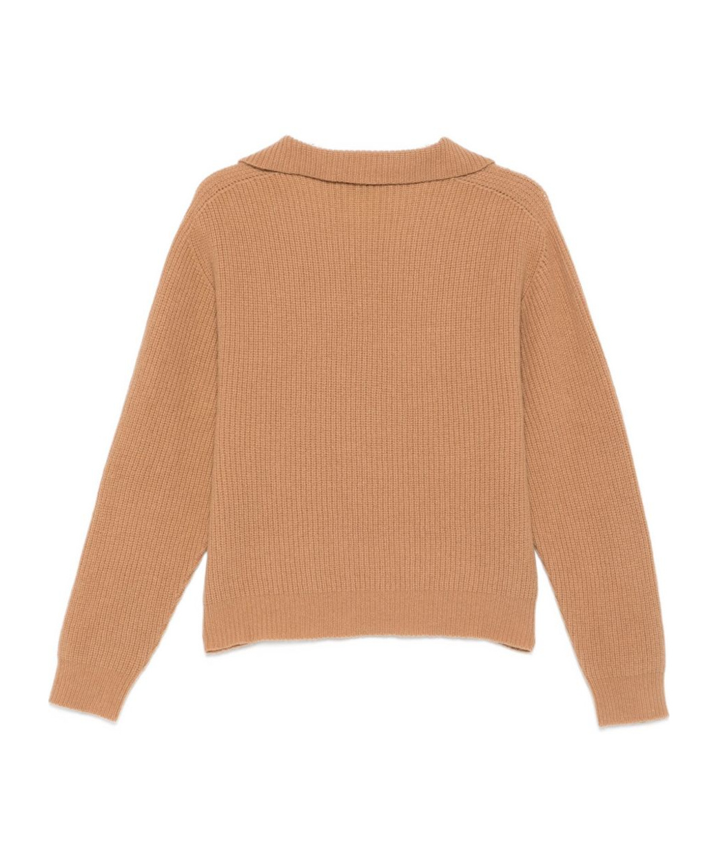 Alysi Camel Ribbed Wool Sweater In Brown