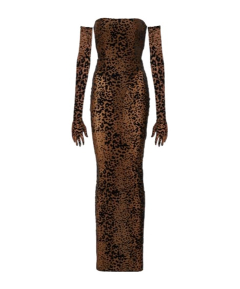 Alex Perry Leopard-print Corset Gown In Brown