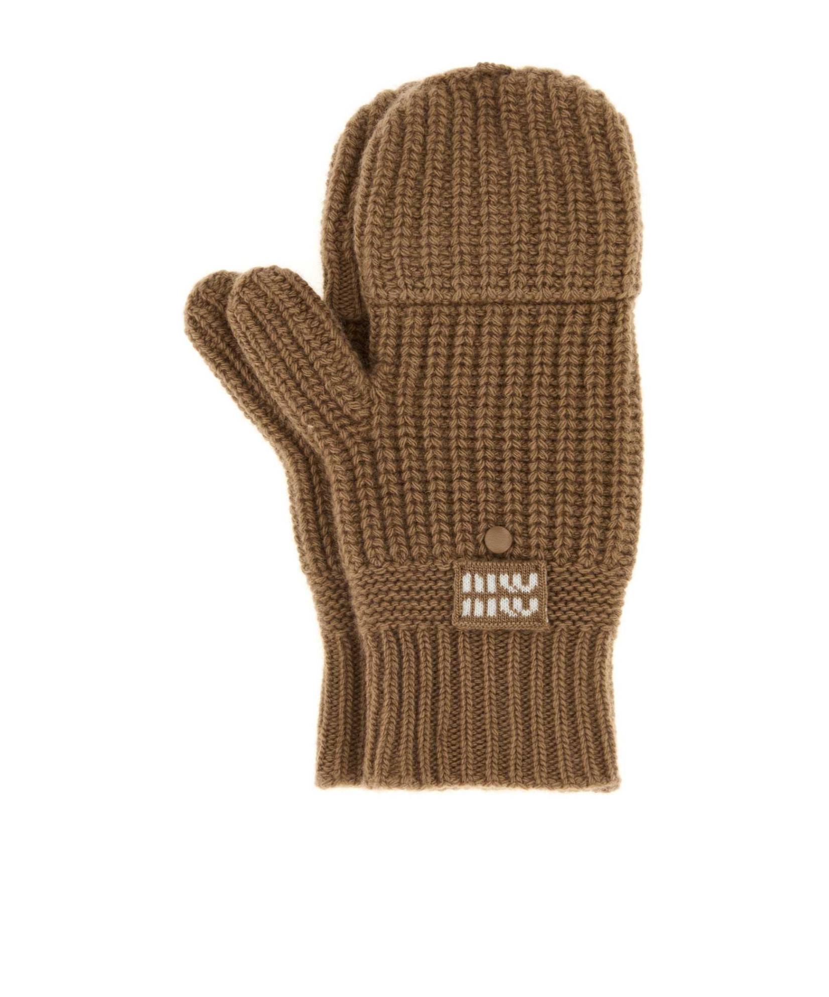 Miu Miu Fingerless Gloves In Brown