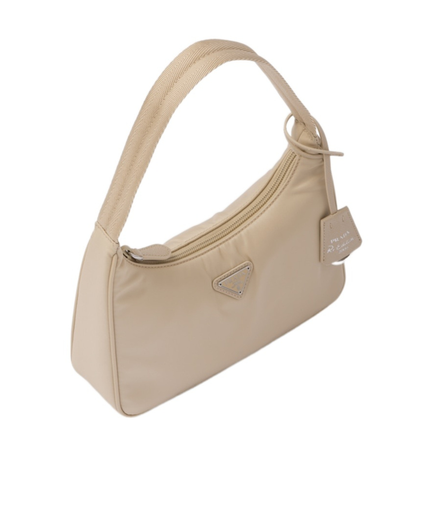 Prada Re-edition 2000 Re-nylon Mini Bag In Nude