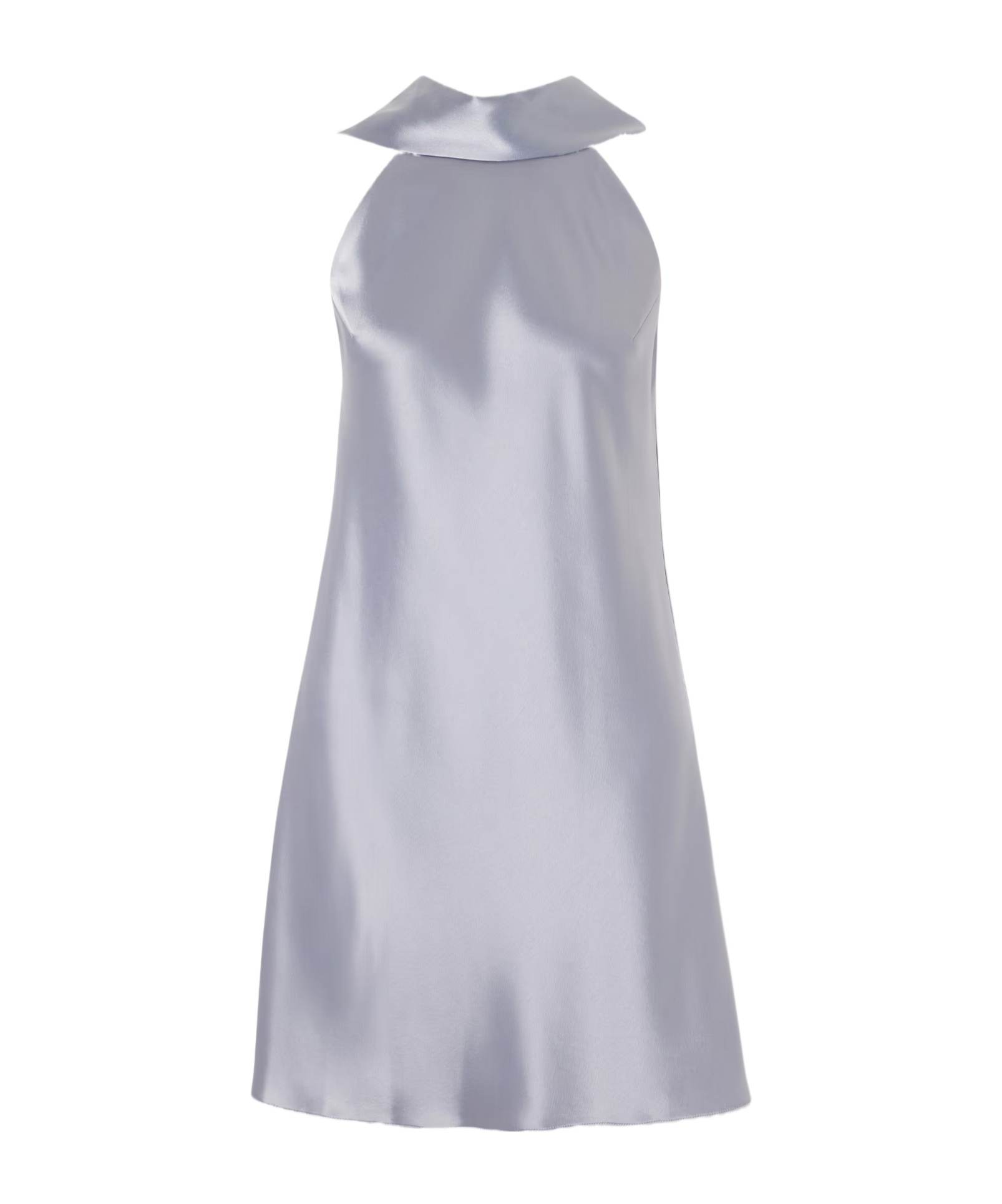 Galvan Purple Halterneck Mini Dress In Gray