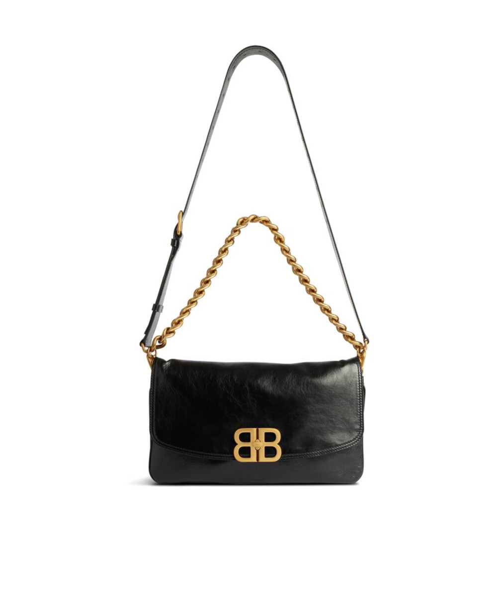 Balenciaga Shoulder Bags Flap Women Leather Black In Black