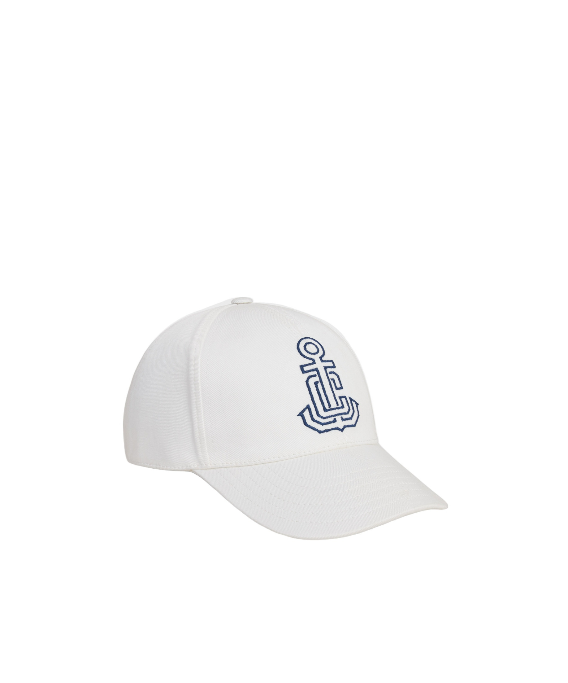 Celine Anchor Baseball Cap In Washed Cotton In Off White