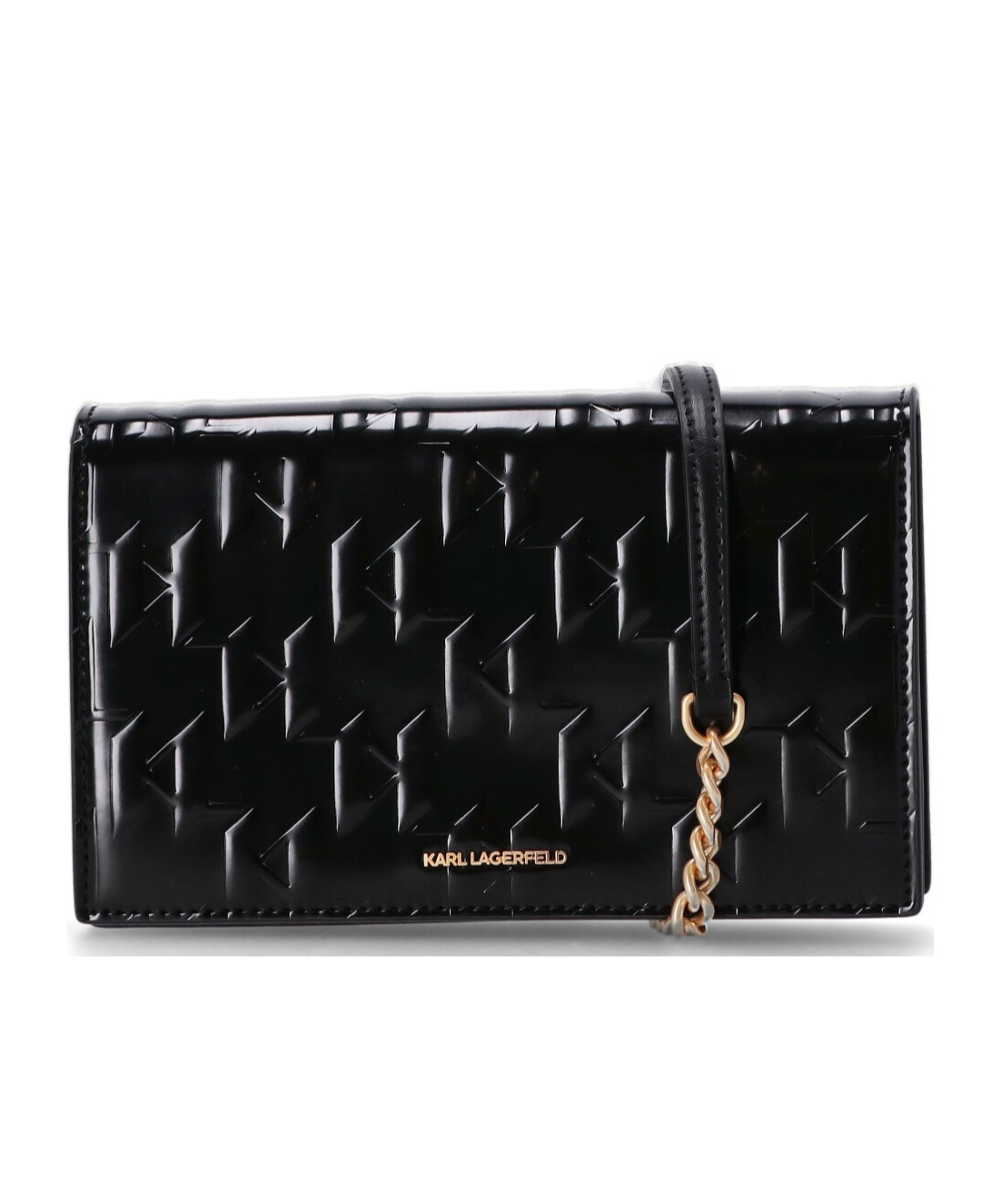 Karl Lagerfeld Rectangular Shoulder Bag In Black