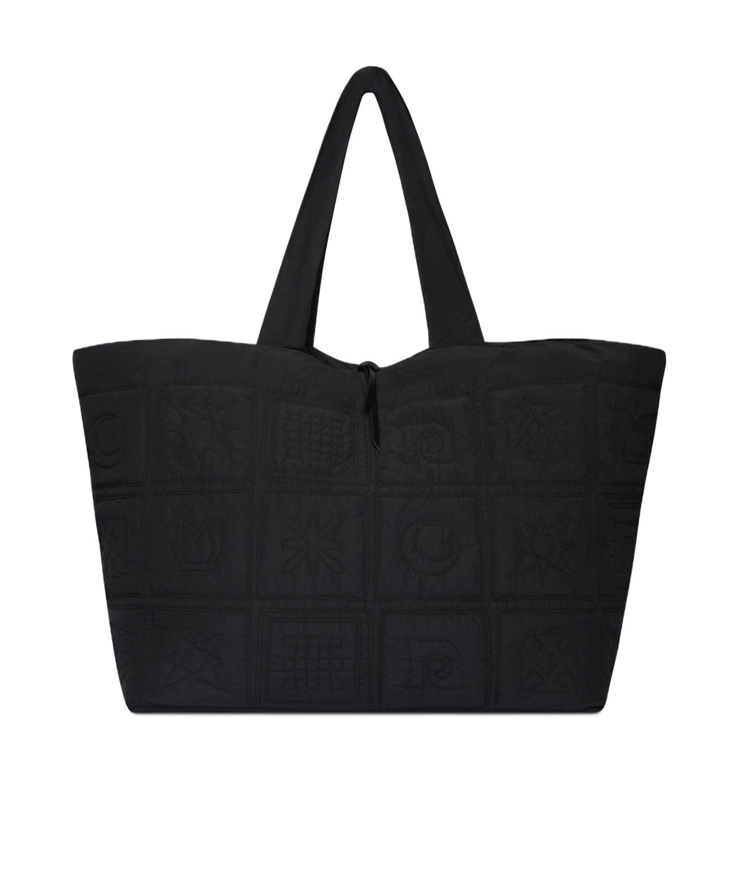 Nanushka Quilted Tech-poplin Tote In Black